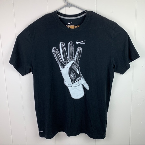 Nike Football Shirt Glove Black Mens Black Extra Large - Picture 1 of 4